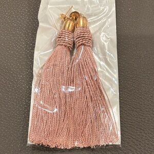 Elegant Pink Tassel Earrings